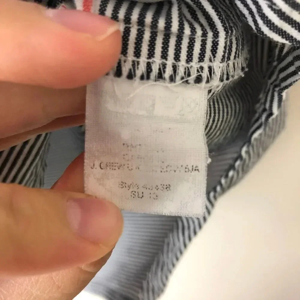 J.Crew | Colored Striped Half Button Popover Shirt